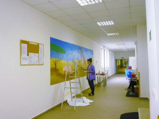 výzdoba stěn v Rehabilitačním ústavu Kladruby